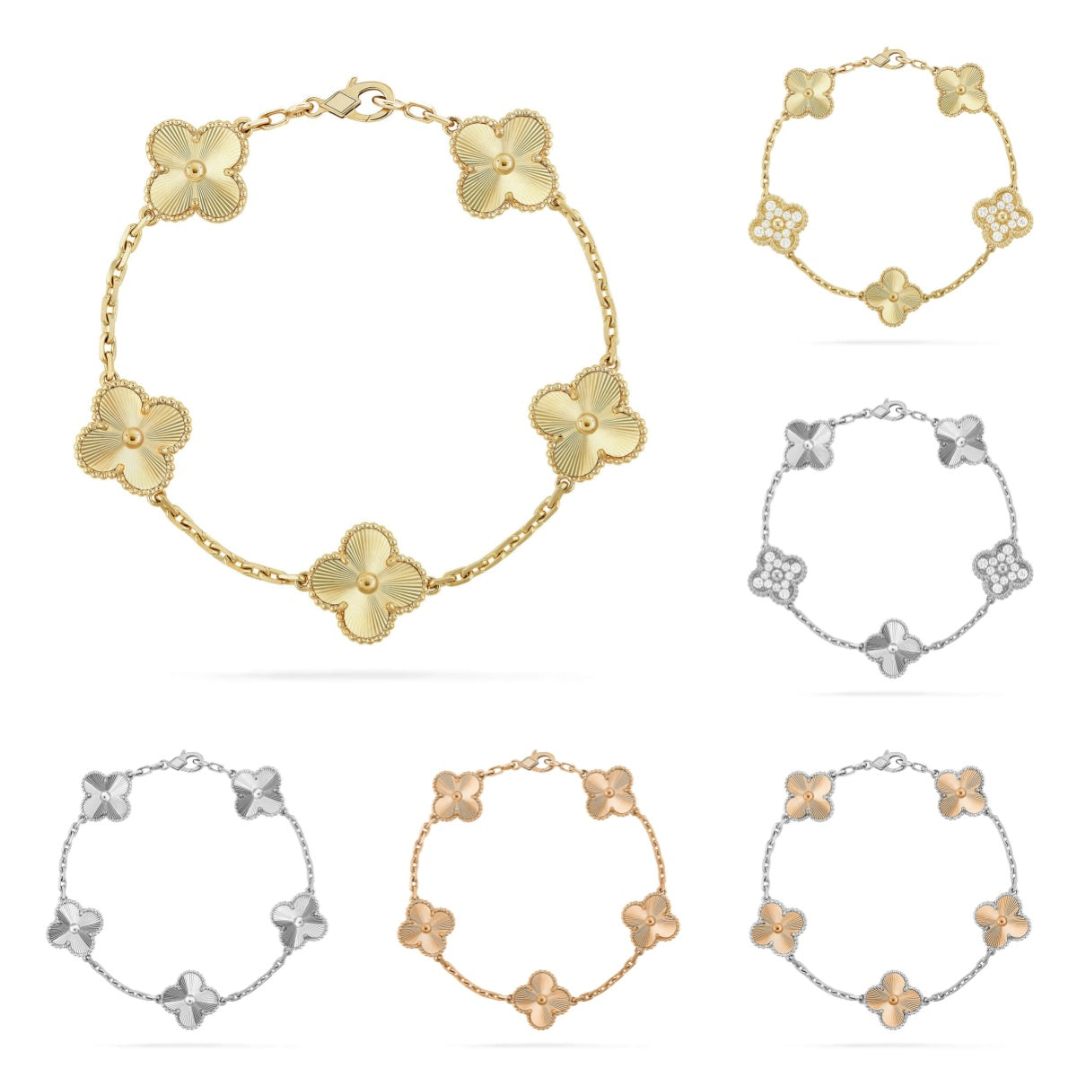 [Glow]New  CLOVER 5 MOTIF LASER BRACELET COLLECTION