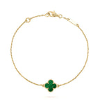 ¡®Glow¡¯CLOVER BRACELET MALACHITE 1 MOTIF