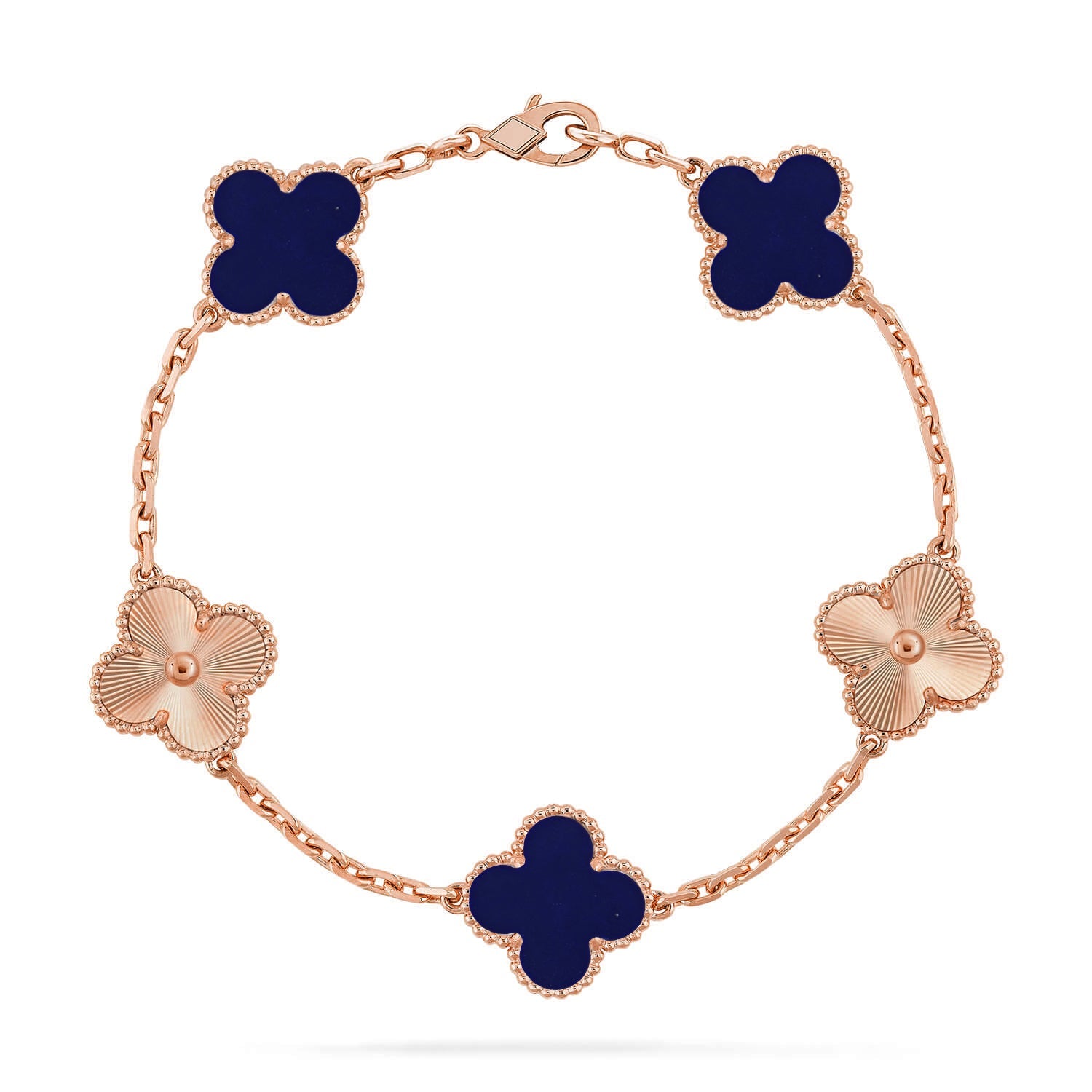 [Glow Jewelry]CLOVER 5 MOTIF LAPIS LAZULI BRACELET COLLECTION
