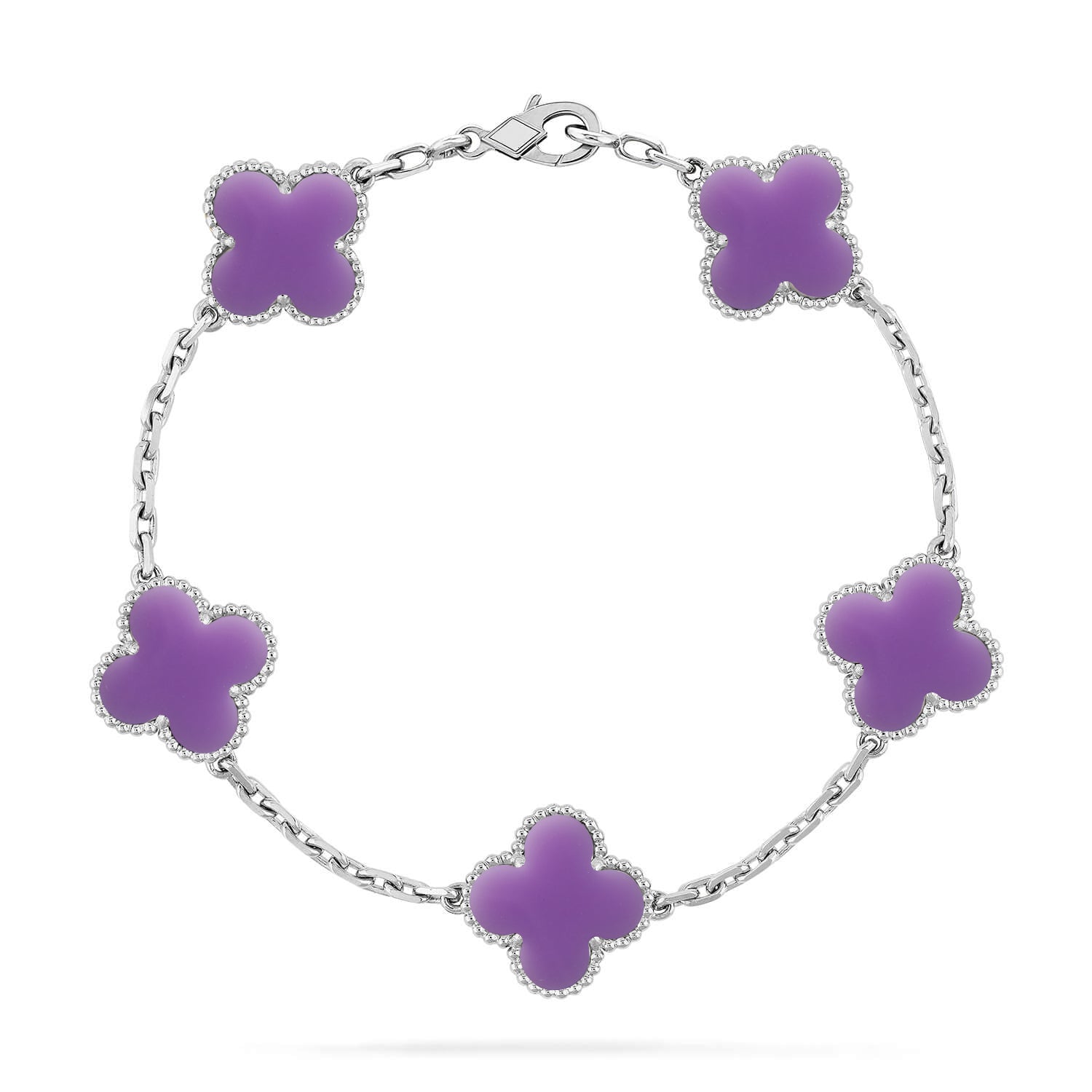 [Glow]New CLOVER 5 MOTIF LIGHT PURPLE BRACELET COLLECTION