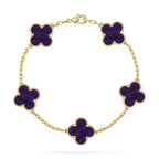 [Glow]New CLOVER 5 MOTIF PURPLE STRIPES BRACELET COLLECTION