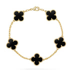 [Glow]New  CLOVER 5 MOTIF ONYXS BRACELET COLLECTION
