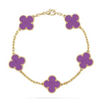 [Glow]New  CLOVER 5 MOTIF VIOLET BRACELET COLLECTION
