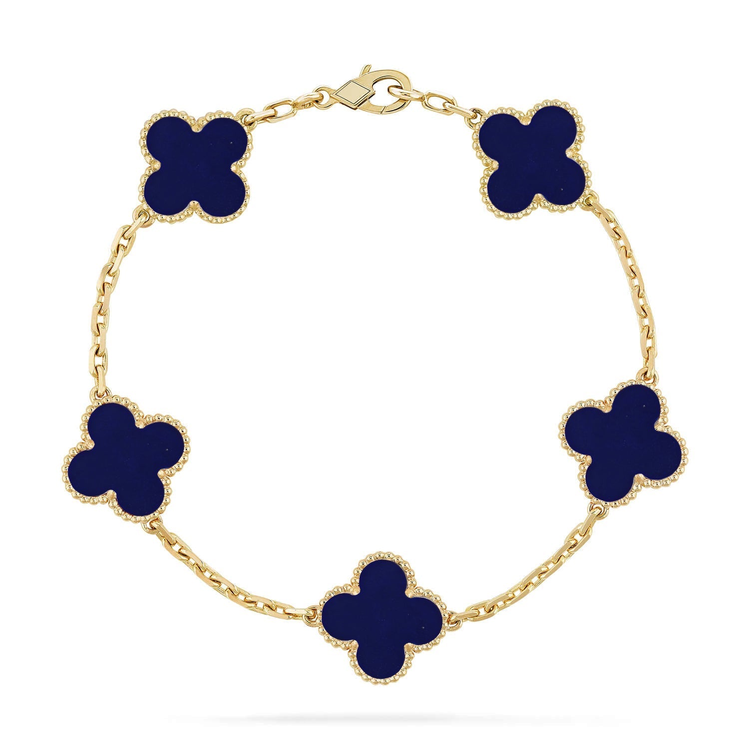 [Glow]New CLOVER 5 MOTIF LAPIS LAZULI BRACELET COLLECTION