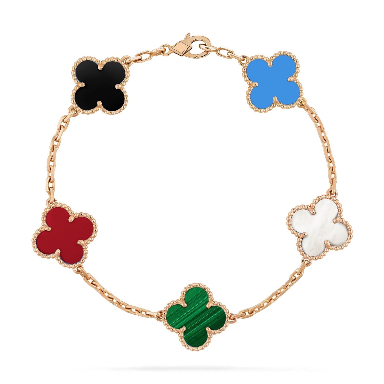 [Glow]New CLOVER 5 MOTIFS MULTICOLOR BRACELET