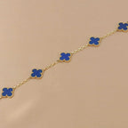 [Glow Jewelry] CLOVER 5 MOTIF BLUE AGATE BRACELET COLLECTION