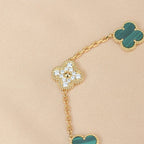 [Glow Jewelry] CLOVER 5 MOTIF MALACHITE BRACELET COLLECTION