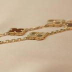 [Glow Jewelry] CLOVER 5 MOTIF RED CORNELIAN BRACELET COLLECTION