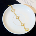 [Glow]New CLOVER 5 MOTIF ROCK CRYSTAL BRACELET