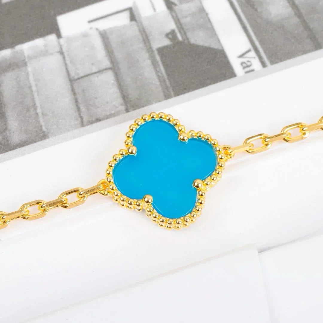 [Glow]New  CLOVER 5 MOTIF TURQUOISE BRACELET COLLECTION