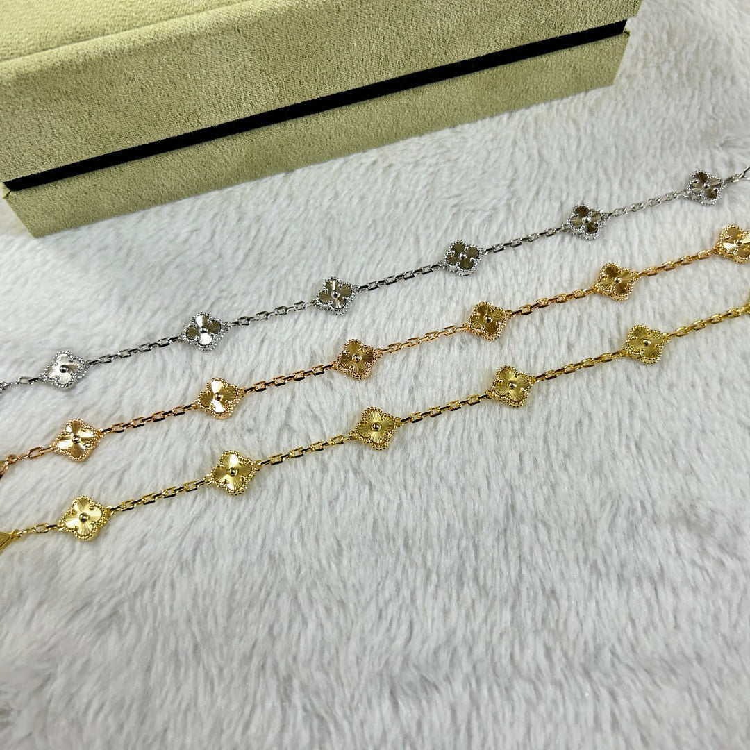 [Glow]CLOVER 6 MOTIF DIAMOND BRACELET