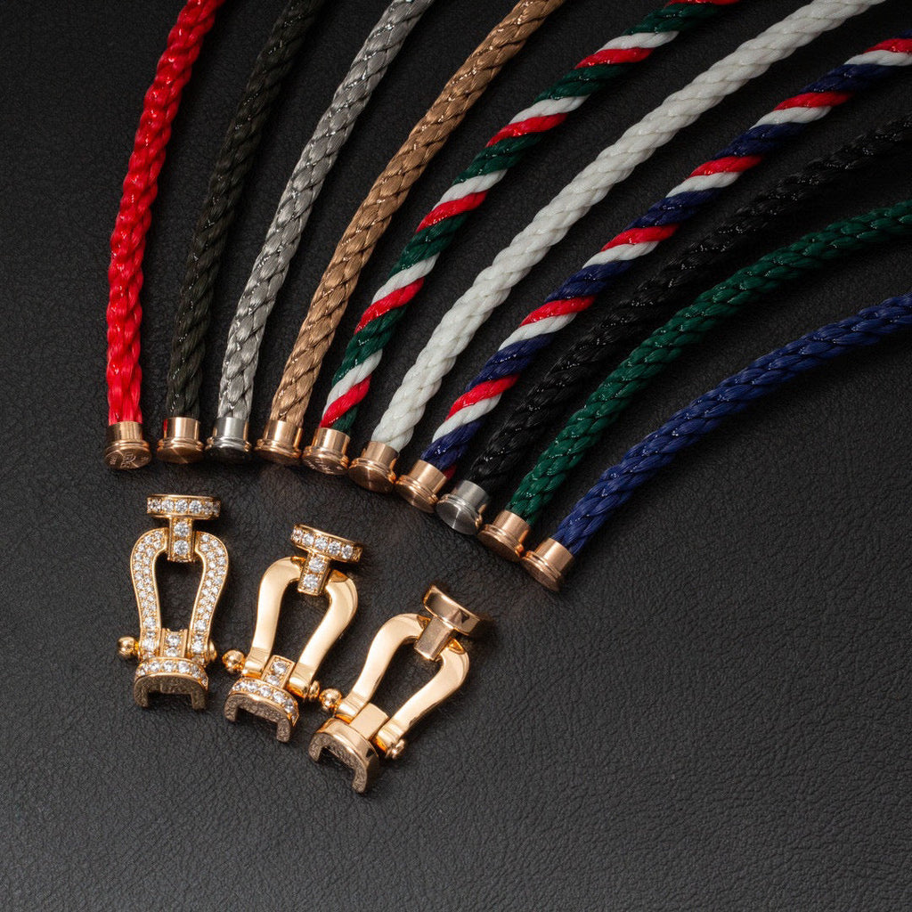 GlowFORCE LARGE HORSESHOE FULL DIAMOND BRACELET GOLD