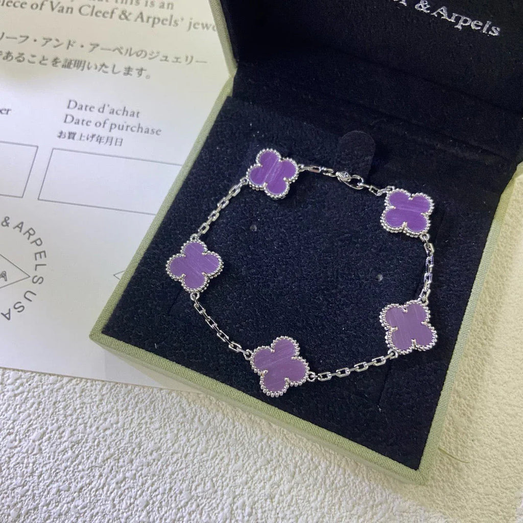 [Glow Jewelry] CLOVER 5 MOTIF VIOLET BRACELET COLLECTION