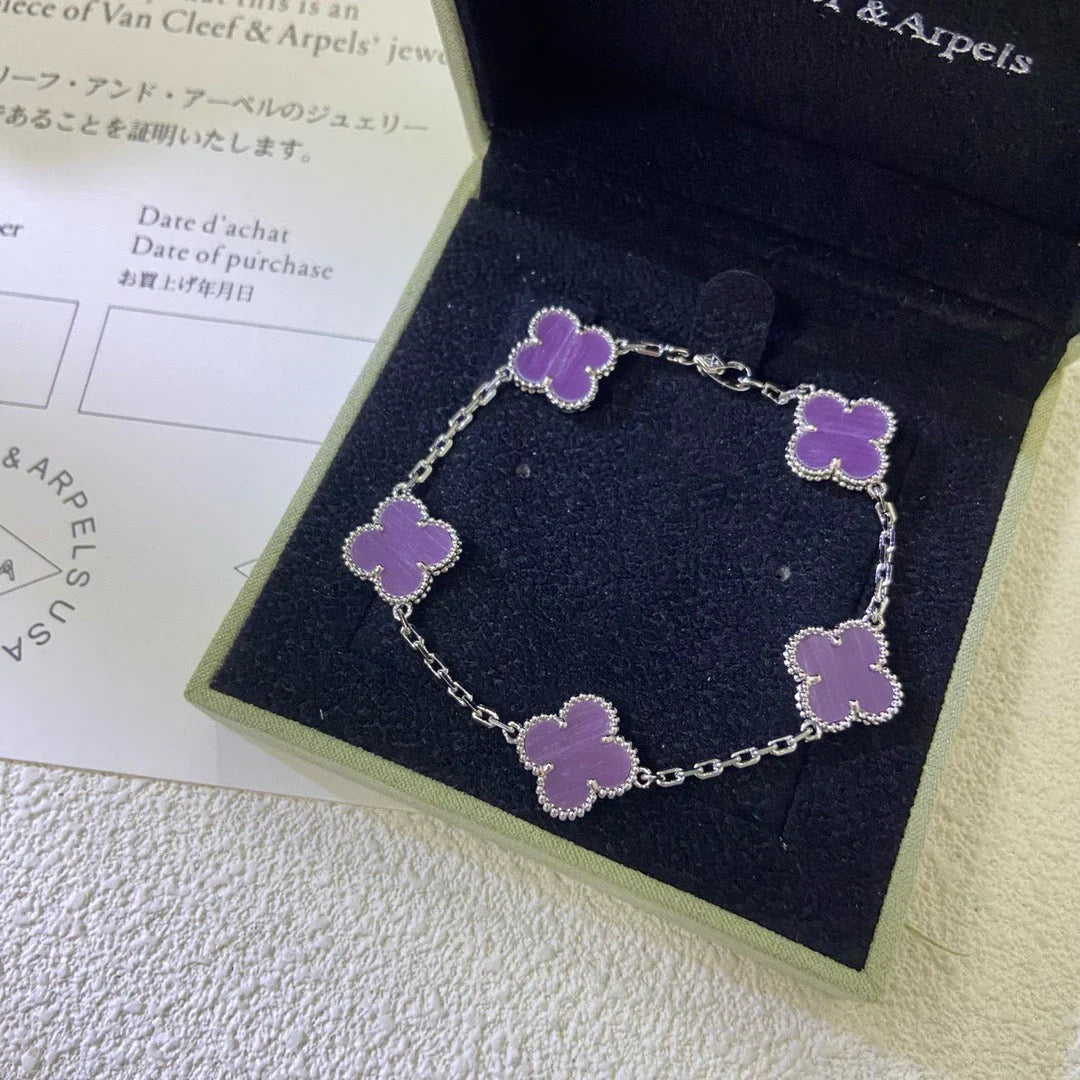 [Glow Jewelry] CLOVER 5 MOTIF VIOLET BRACELET COLLECTION