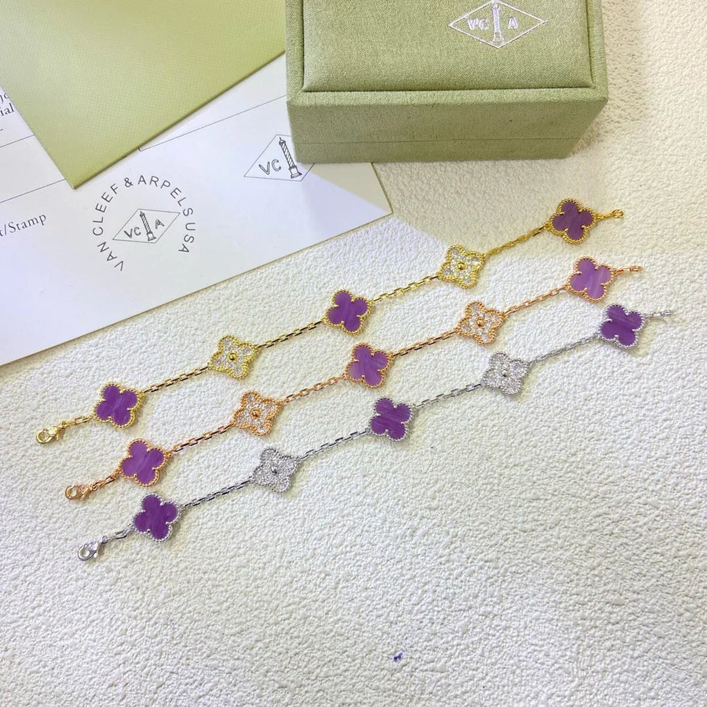 [Glow]New  CLOVER 5 MOTIF VIOLET BRACELET COLLECTION