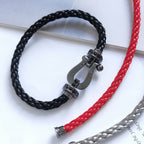 GlowFORCE LARGE SERIES HORSESHOE BLACK SAMURAI BRACELET