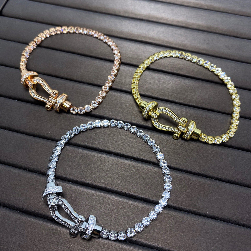 GlowFORCE  HORSESHOE  DIAMOND TENNIS BRACELET
