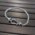 GlowFORCE  HORSESHOE  DIAMOND TENNIS BRACELET