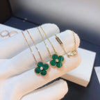 GlowCLOVER 15MM DIAMOND TURQUOISE NECKLACE