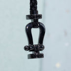 GlowFORCE LARGE SERIES HORSESHOE BLACK SAMURAI BRACELET