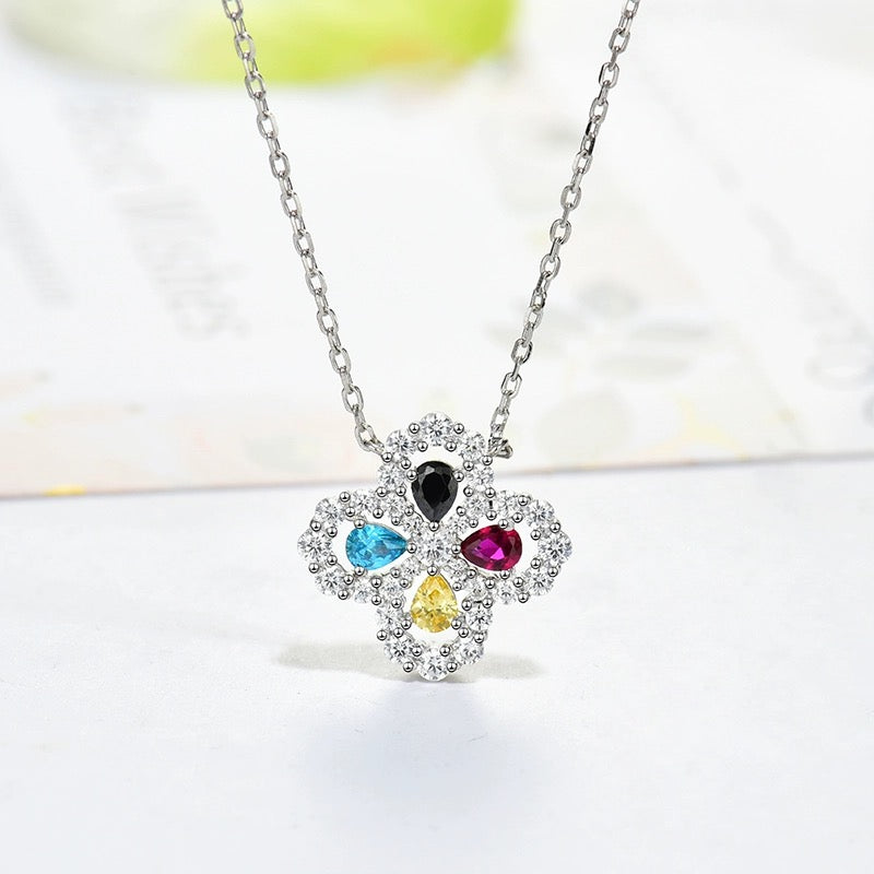 GlowLOOP NECKLACE FULL MOTIF DIAMOND 16MM MULTIPLE COLORS