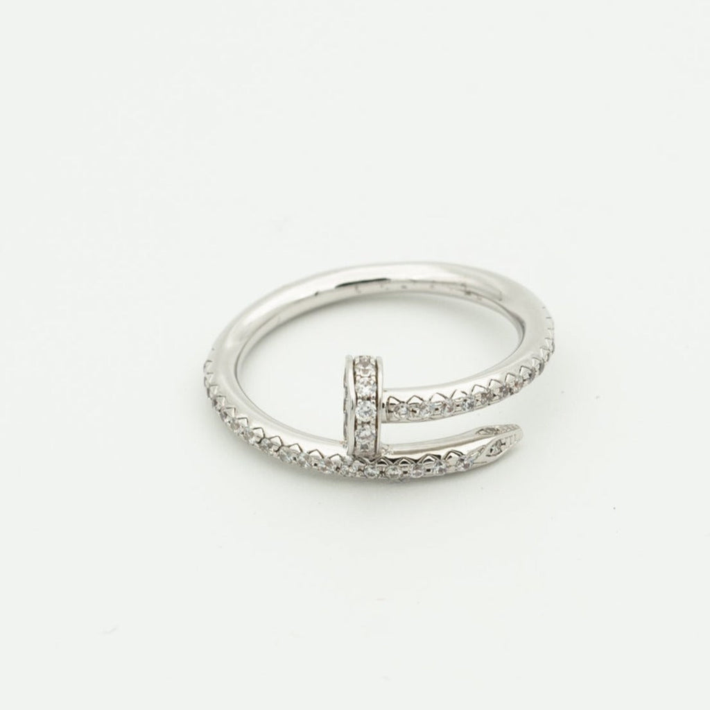 GlowJUSTE RING 1.8MM SILVER DIAMONDS