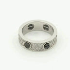 GlowLOVE RING 5.5MM DIAMONDS PAVED CERAMIC
