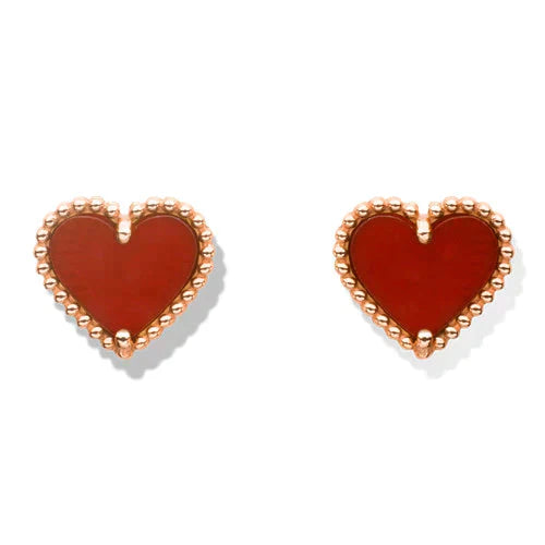 GlowHEART CARNELIAN STUD EARRINGS