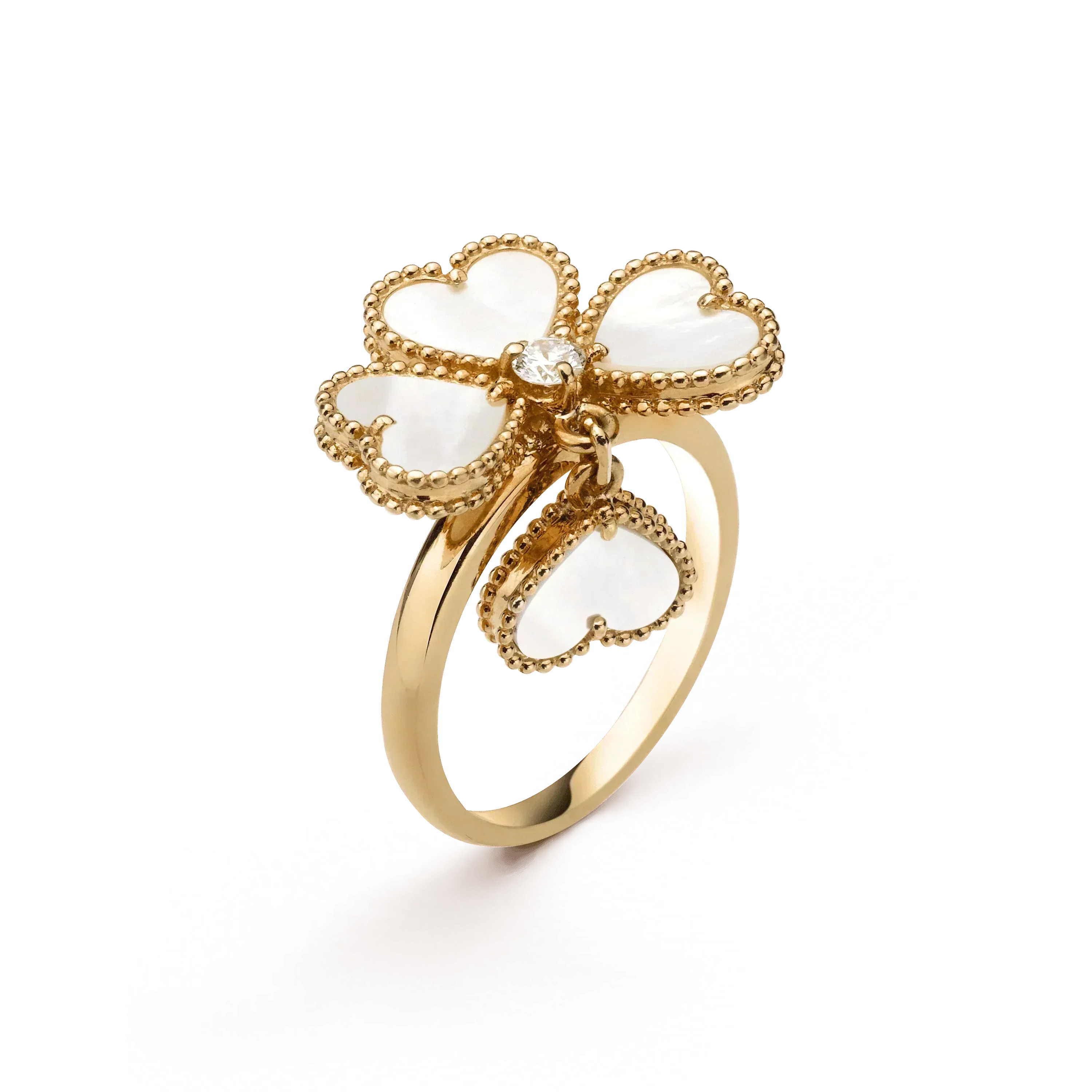 GlowSWEET CLOVER WHITE MOP RING