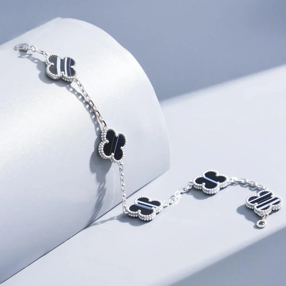 [Glow Jewelry] CLOVER 5 MOTIF PULSAR STONE BRACELET COLLECTION