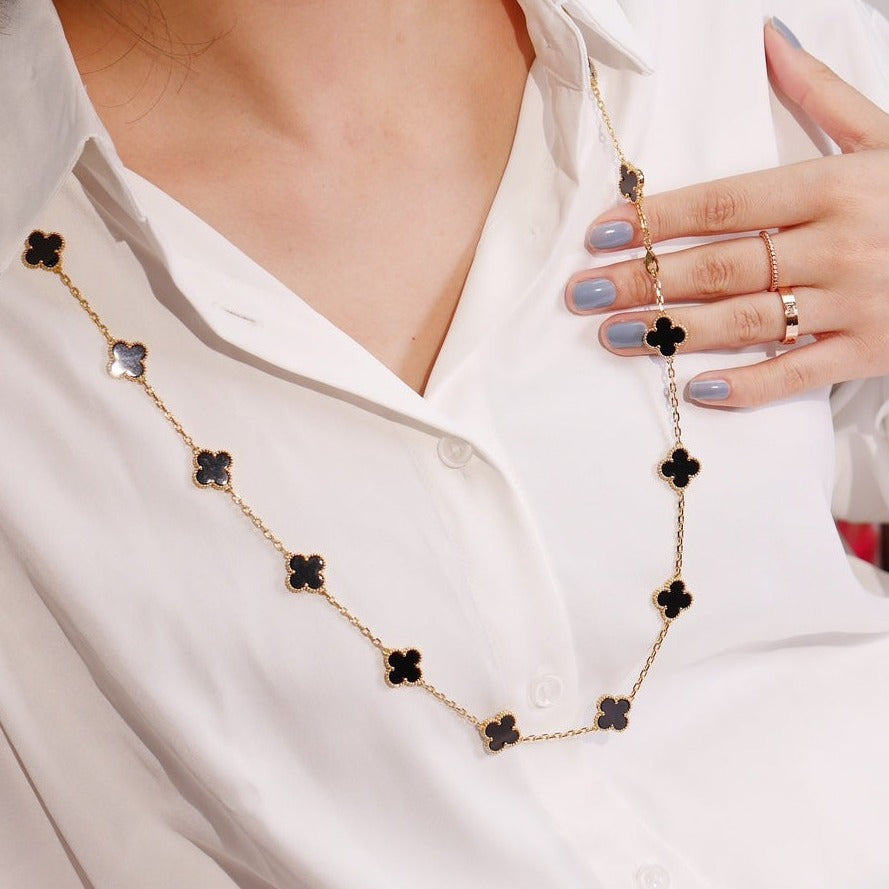 ¡®Glow¡¯CLOVER 20 MOTIFS ONYX ROSE GOLD