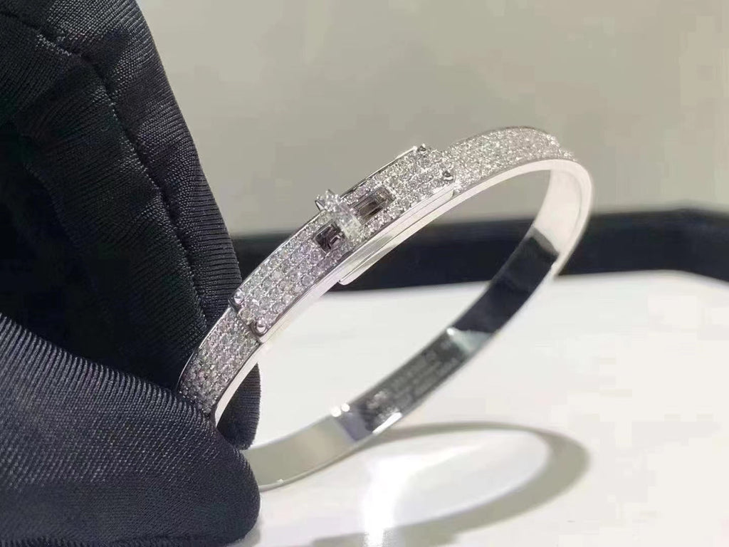 GlowHM KELLY BRACELET IN SILVER AND FULL PAVE DIAMOND