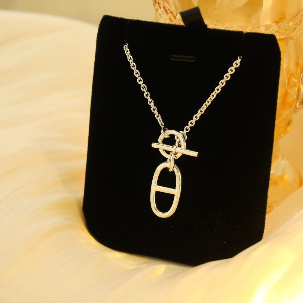 GlowHM CHAINE D'ANCRE PENDANT NECKLACE STERLING SILVER