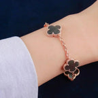 [Glow Jewelry] CLOVER 5 MOTIF GRAY MOP BRACELET COLLECTION