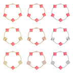 [Glow]New  CLOVER 5 MOTIFS  PINK MOP BRACELET COLLECTION
