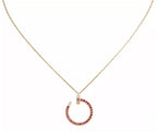 GlowJUSTE NECKLACE GOLD RED DIAMONDS
