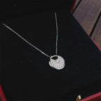 GlowAMULETTE SILVER FULL DIAMOND NECKLACE