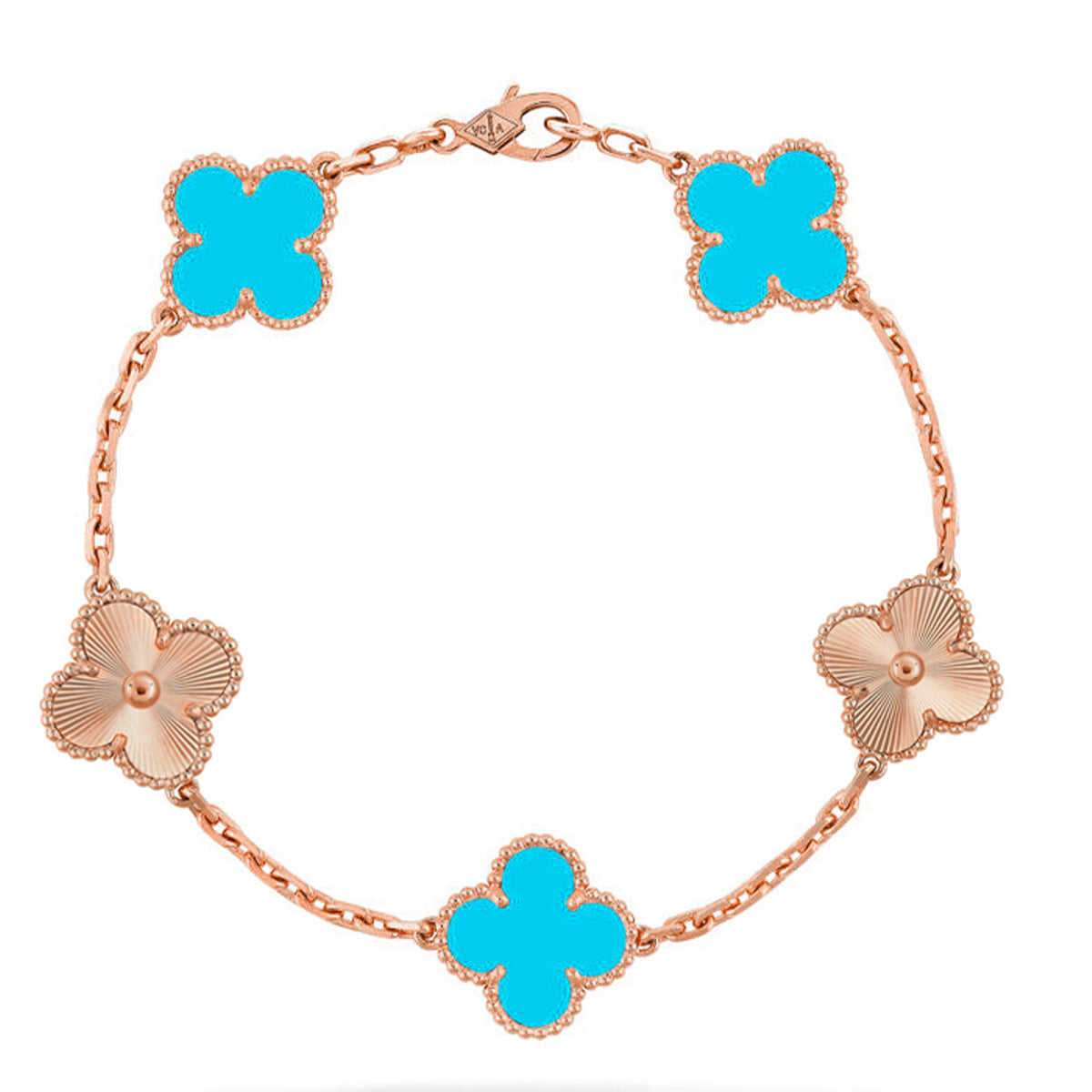 [Glow]New  CLOVER 5 MOTIF TURQUOISE BRACELET COLLECTION