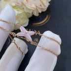 GlowJEUX BRACELET PINK MOP PINK GOLD 1 DIAMOND
