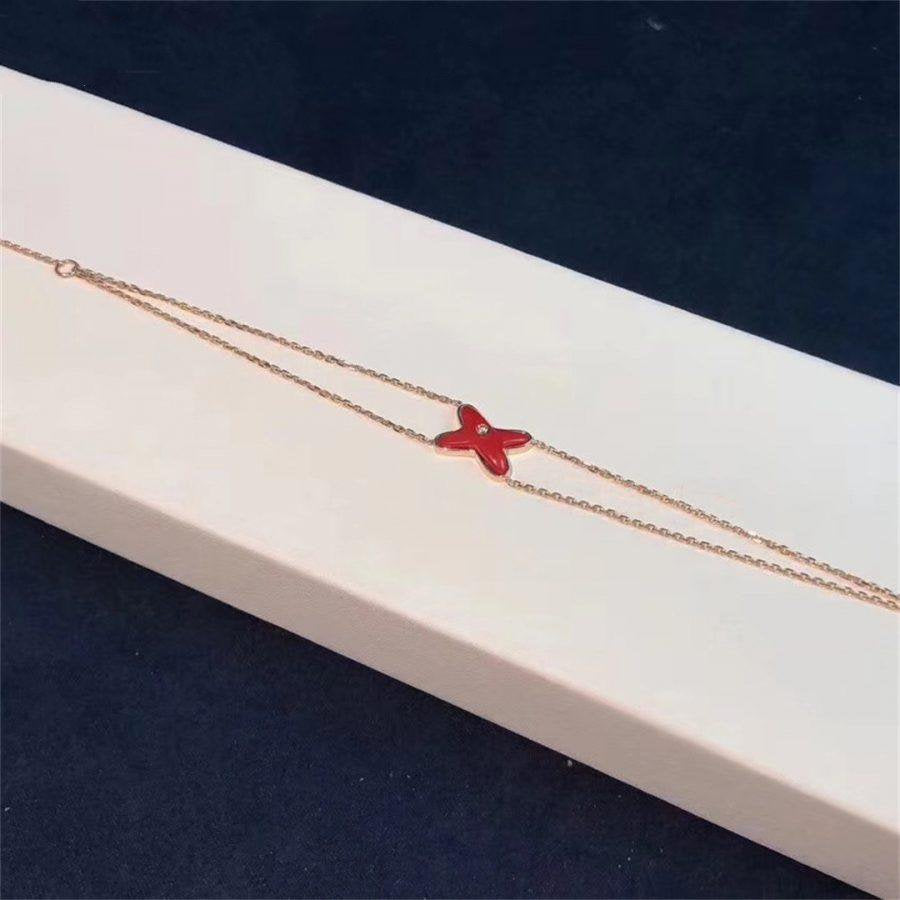 GlowJEUX BRACELET CARNELIAN PINK GOLD 1 DIAMOND
