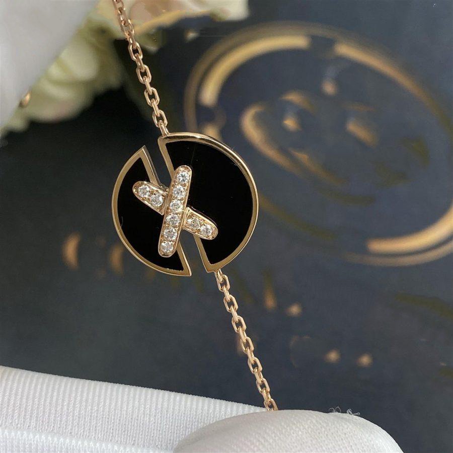 GlowJEUX DE BRACELET ONYX PINK GOLD DIAMOND