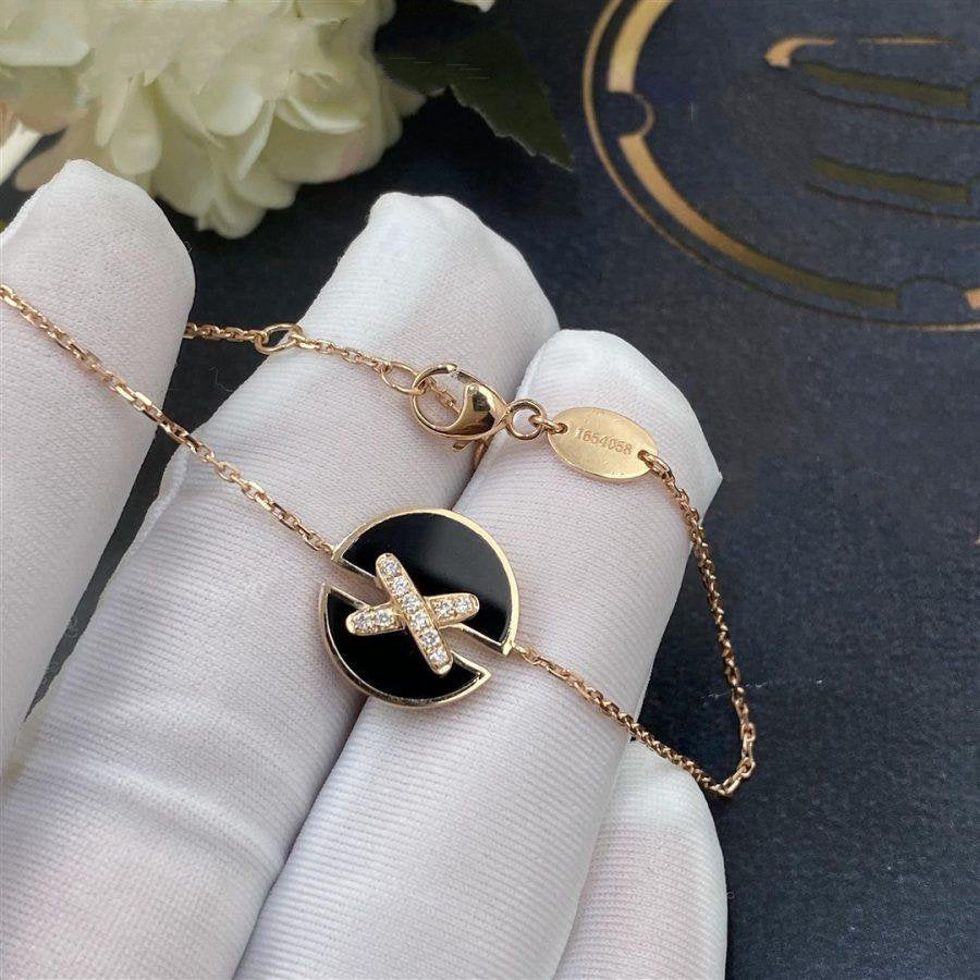 GlowJEUX DE BRACELET ONYX PINK GOLD DIAMOND