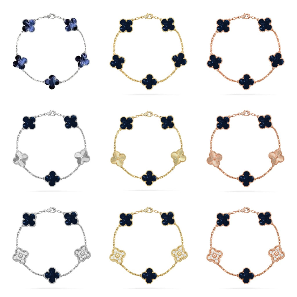 [Glow]New CLOVER 5 MOTIF PIETERSITE BRACELET COLLECTION
