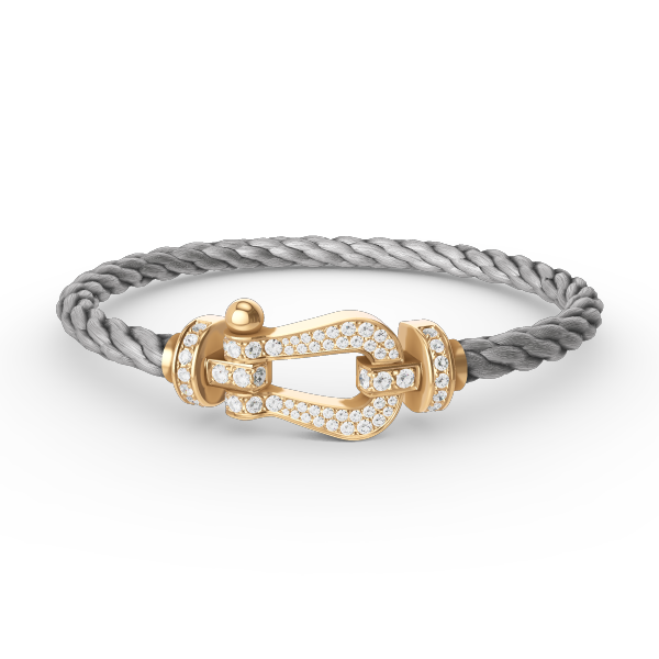 GlowFORCE LARGE HORSESHOE FULL DIAMOND BRACELET GOLD