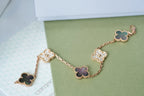 [Glow]New  CLOVER 5 MOTIF GRAY MOP BRACELET COLLECTION