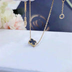 ¡®Glow¡¯CLOVER ONYX SINGLE FLOWER BRACELET