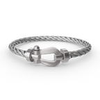 GlowFORCE LARGE HORSESHOE NO DIAMOND BRACELET SILVER