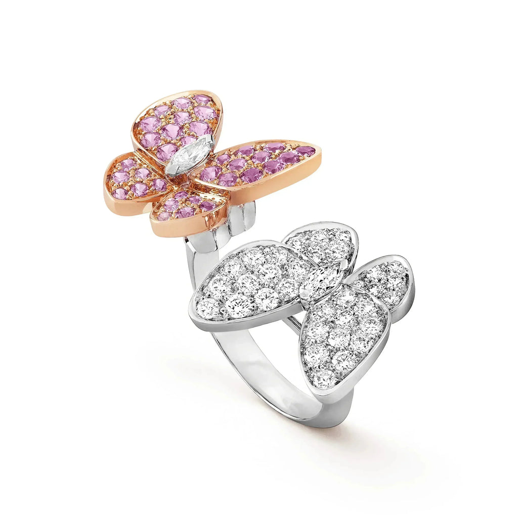 GlowTWIN BUTTERFLY DIAMOND RING